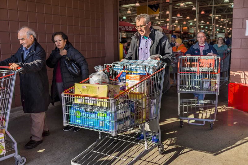 People shopping for groceries
