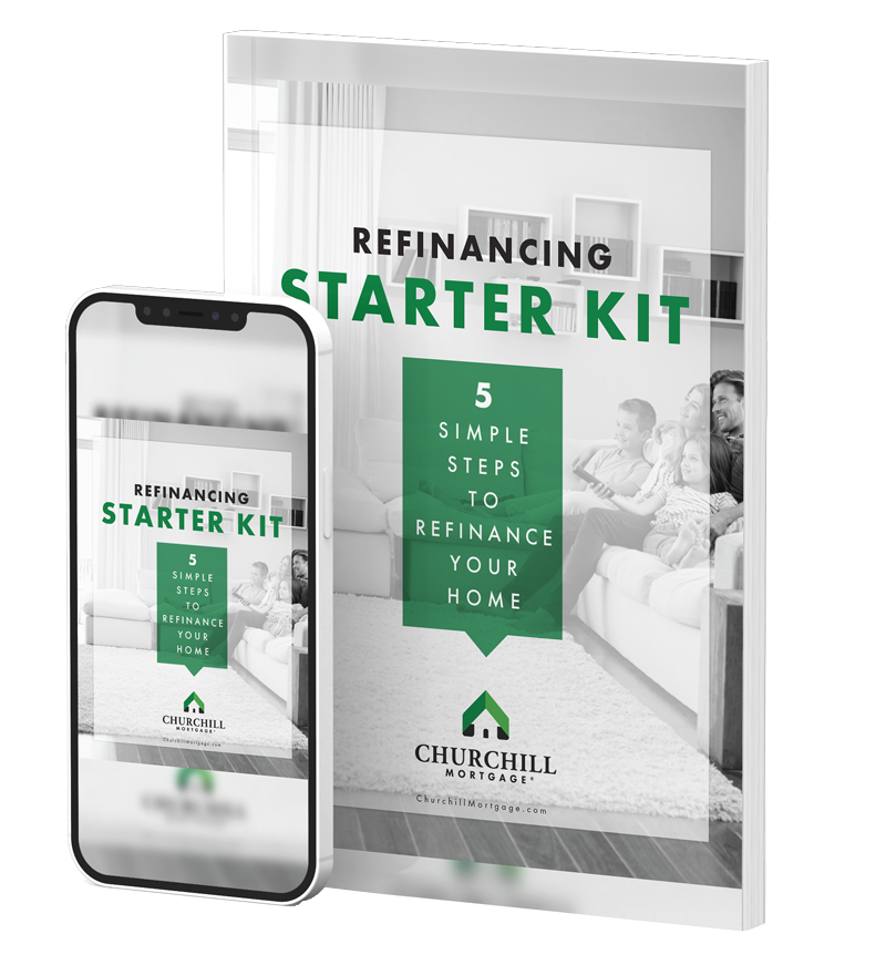 black ipad with ebook cover Refinancing Starter Kit